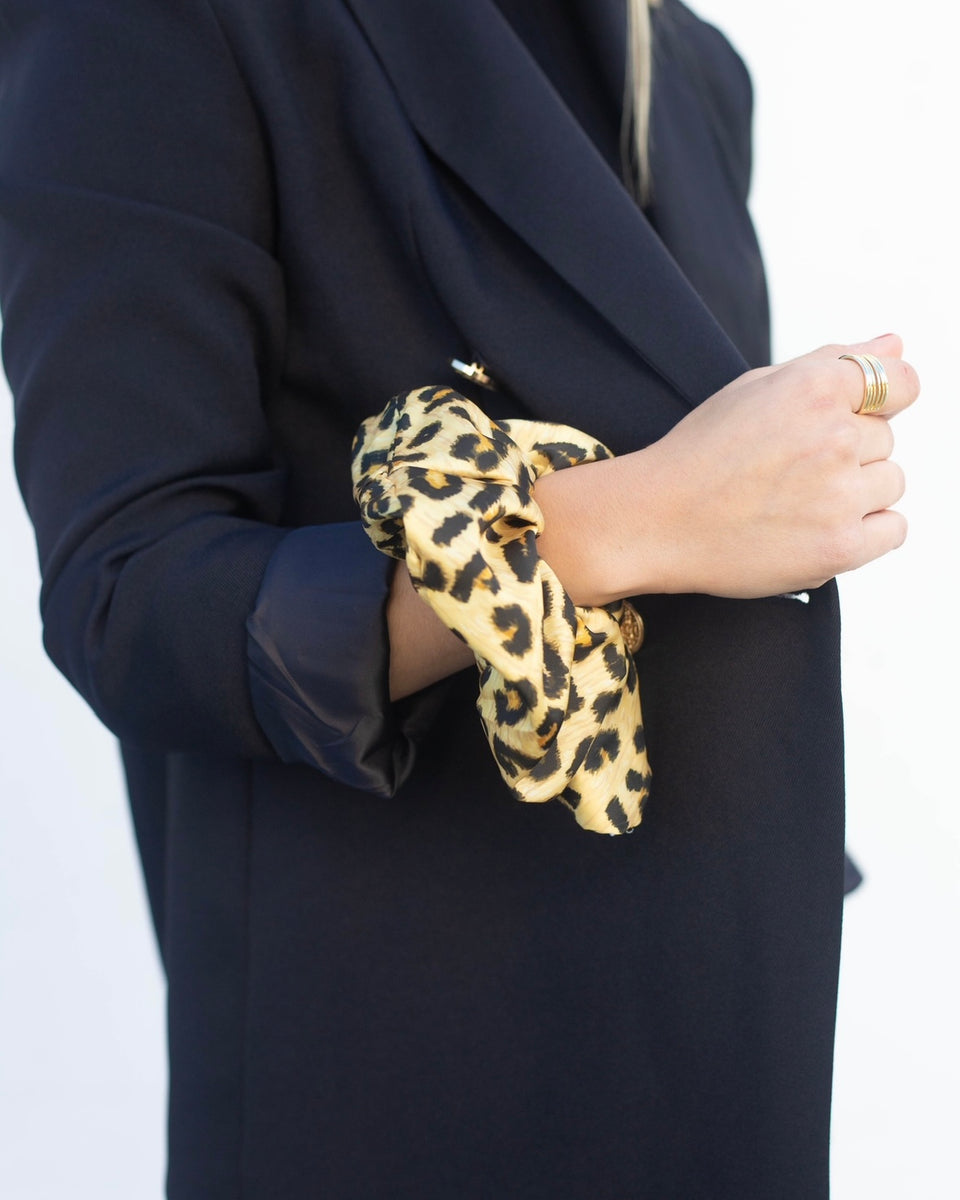 Scrunchie de Seda Leopard